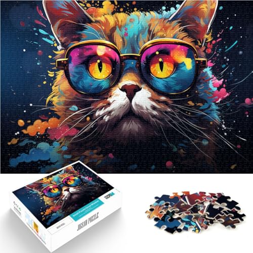1000-teiliges Puzzle Erwachsene Katzenspiel Spielzeug 50 x 75 cm Herausforderung die Gehirnintelligenz süchtig machendes Spielzeug Teenager ab 14 Jahren von DLBHSG