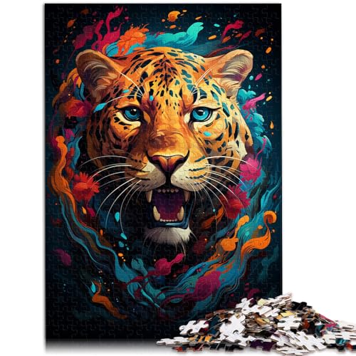 1000-teiliges Puzzle Erwachsene Leopard DIY-Puzzle-Spielzeug 26 x 38 cm. Hilft dem Gehirn süchtig machendes Spielzeug zu trainieren und Geduld Teenager ab 14 Jahren zu fördern. von DLBHSG