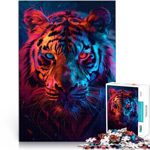 1000-teiliges Puzzle Erwachsene Tiger-Spiel Spielzeug 26 x 38 cm Herausforderung der Gehirnintelligenz süchtig machendes Spielzeug Teenager ab 14 Jahren von DLBHSG