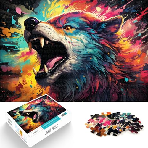 1000-teiliges Puzzle Erwachsene Wolf DIY-Puzzle-Spielzeug 26 x 38 cm. Hilft dem Gehirn süchtig machendes Spielzeug zu trainieren und Geduld Teenager ab 14 Jahren zu fördern. von DLBHSG