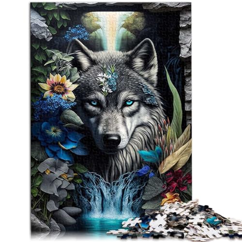 Puzzle für Erwachsene mit 1000 Teilen Wolf-Mandala-Dschungel für Familienspaß 50 x 75 cm Geschenke für Freunde und Familie geeignet für Teenager ab 14 Jahren von DLBHSG