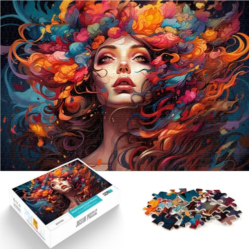 1000-teiliges Puzzle für Erwachsene „Blühende Frau“ – anspruchsvolles Spiel 50 x 75 cm anspruchsvolles Spiel und Familienspiel für Teenager ab 14 Jahren von DLBHSG