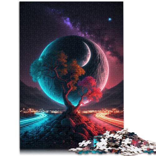 1000-teiliges Puzzle für Erwachsene „Colors of Space“-Quizspiel 50 x 75 cm mit passendem Poster und Quizblatt für Teenager ab 14 Jahren von DLBHSG