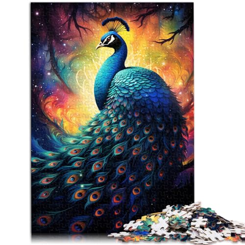 1000-teiliges Puzzle für Erwachsene „Der Milchstraßen-Pfau“ Denkspiel 50 x 75 cm mit passendem Poster und Quizblatt für 14-Jährige von DLBHSG