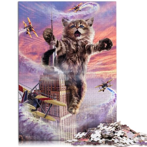 1000-teiliges Puzzle für Erwachsene „Monster Cat Empire State“ – anspruchsvolles Spiel 26 x 38 cm ganze Familie 1000-teiliges Puzzle für Erwachsene „Monster Cat Empire State“ – anspruchsvolles Spiel 26 x 38 cm ganze Familie von DLBHSG