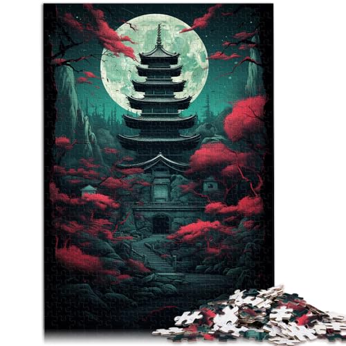 1000-teiliges Puzzle für Erwachsene „Roter Tempel Dunkelheit des Mondes“ – anspruchsvolles Spiel 50 x 75 cm Lernspiel für Geburtstag Weihnachten 1000-teiliges Puzzle für Erwachsene „Roter Tempel Dunkelheit des Mondes“ – anspruchsvolles Spiel 50 x 75 cm Lernspiel für Geburtstag Weihnachten von DLBHSG
