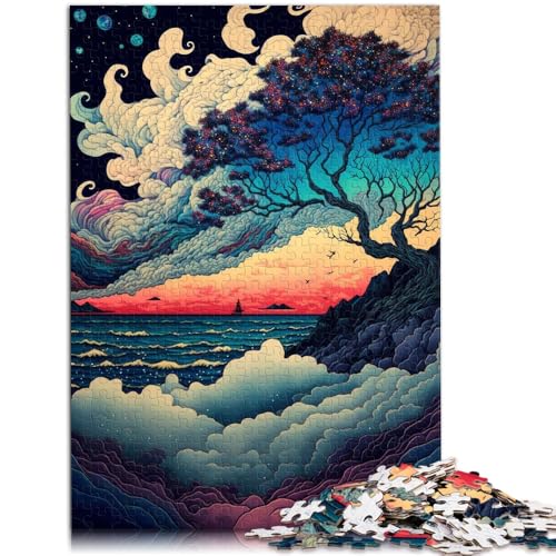 1000-teiliges Puzzle für Erwachsene „Wellen des Sonnenuntergangs“ – anspruchsvolles Spiel 50 x 75 cm Lernspiel für Geburtstag Weihnachten von DLBHSG