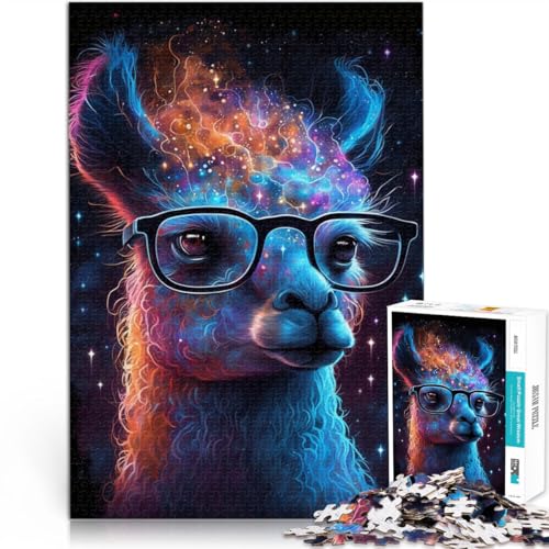 1000-teiliges Puzzle für Erwachsene Alpaka mit Brille Quizspiel 26 x 38 cm Geschenke für Freunde und Familie für Teenager ab 14 Jahren 1000-teiliges Puzzle für Erwachsene Alpaka mit Brille Quizspiel 26 x 38 cm Geschenke für Freunde und Familie für Teenager ab 14 Jahren von DLBHSG