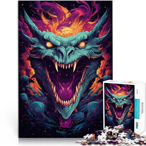 1000-teiliges Puzzle für Erwachsene Angry Art Dragons anspruchsvolles schwieriges Puzzle 26 x 38 cm mit passendem Poster und Quizblatt 1000-teiliges Puzzle für Erwachsene Angry Art Dragons anspruchsvolles schwieriges Puzzle 26 x 38 cm mit passendem Poster und Quizblatt von DLBHSG