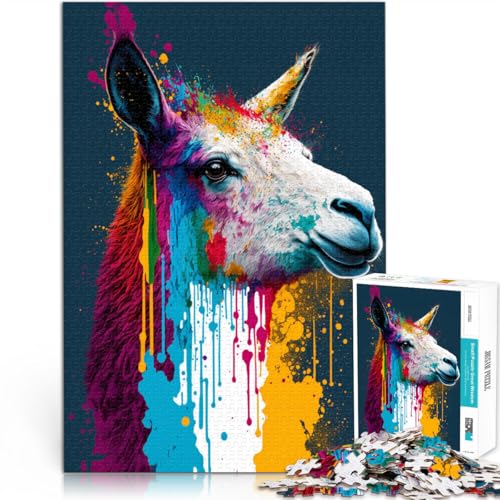 1000-teiliges Puzzle für Erwachsene Art Neon Alpaca Denkspiel 50 x 75 cm ganze Familie für 14-Jährige 1000-teiliges Puzzle für Erwachsene Art Neon Alpaca Denkspiel 50 x 75 cm ganze Familie für 14-Jährige von DLBHSG