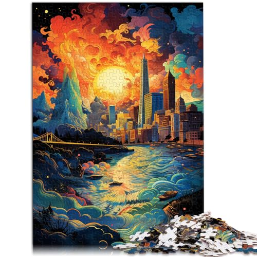 1000-teiliges Puzzle für Erwachsene Art San Francisco Lernspiel Herausforderungsspielzeug 50 x 75 cm einzigartige Geburtstags- und Geschenkideen für Kinder ab 14 Jahren von DLBHSG