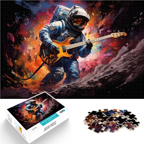 1000-teiliges Puzzle für Erwachsene Astronaut spielt Gitarre Handgeschwindigkeitswettbewerb 26 x 38 cm tolles Geschenk für die ganze Familie 1000-teiliges Puzzle für Erwachsene Astronaut spielt Gitarre Handgeschwindigkeitswettbewerb 26 x 38 cm tolles Geschenk für die ganze Familie von DLBHSG