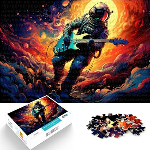 1000-teiliges Puzzle für Erwachsene Astronaut spielt Gitarre Spielspielzeug für die Familie Geschenk 50 x 75 cm zum Stressabbau schwierige Herausforderung 1000-teiliges Puzzle für Erwachsene Astronaut spielt Gitarre Spielspielzeug für die Familie Geschenk 50 x 75 cm zum Stressabbau schwierige Herausforderung von DLBHSG