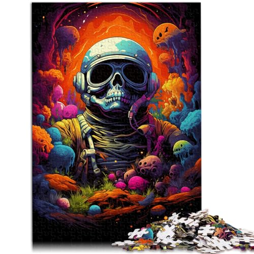 1000-teiliges Puzzle für Erwachsene Astronautenschädel Lernspiele Heimdekoration Puzzle 50 x 75 cm Lernspiel für Geburtstag Weihnachten von DLBHSG