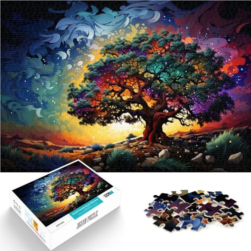 1000-teiliges Puzzle für Erwachsene Baum malen Heimdekoration Puzzle 50 x 75 cm tolles Geschenk für die ganze Familie von DLBHSG