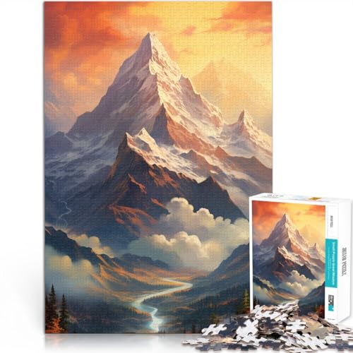 1000-teiliges Puzzle für Erwachsene Berglandschaft Lernspielzeug 50 x 75 cm zum Stressabbau schwierige Herausforderung 1000-teiliges Puzzle für Erwachsene Berglandschaft Lernspielzeug 50 x 75 cm zum Stressabbau schwierige Herausforderung von DLBHSG