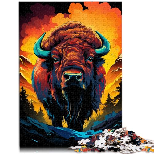 1000-teiliges Puzzle für Erwachsene Bison-Puzzle Lernpuzzle Familienspiel 50 x 75 cm Stressabbau schwierige Herausforderung 1000-teiliges Puzzle für Erwachsene Bison-Puzzle Lernpuzzle Familienspiel 50 x 75 cm Stressabbau schwierige Herausforderung von DLBHSG