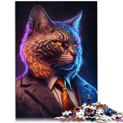 1000-teiliges Puzzle für Erwachsene Boss-Katzenanzug Spielzeug Denkspiel 26 x 38 cm geeignet als Schreibtischdekoration für 14-Jährige 1000-teiliges Puzzle für Erwachsene Boss-Katzenanzug Spielzeug Denkspiel 26 x 38 cm geeignet als Schreibtischdekoration für 14-Jährige von DLBHSG