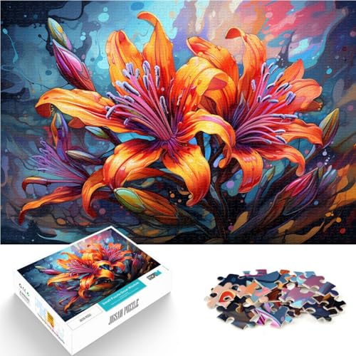 1000-teiliges Puzzle für Erwachsene Bunte Dschungelblumen anspruchsvolles Spiel Geschenke 26 x 38 cm geeignet als Schreibtischdekoration 1000-teiliges Puzzle für Erwachsene Bunte Dschungelblumen anspruchsvolles Spiel Geschenke 26 x 38 cm geeignet als Schreibtischdekoration von DLBHSG