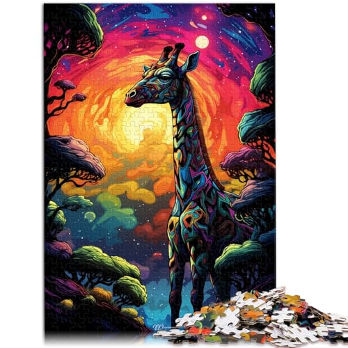 1000-teiliges Puzzle für Erwachsene Bunte Giraffe Spielzeug Denkspiel 50 x 75 cm ganze Familie ab 14 Jahren von DLBHSG