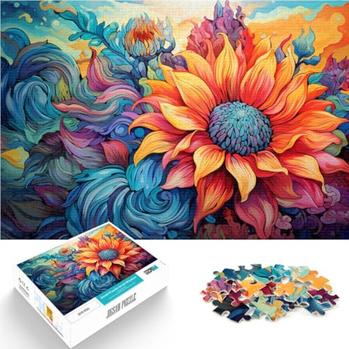 1000-teiliges Puzzle für Erwachsene Bunte Sonnenblume Lernspielzeug 50 x 75 cm mit passendem Poster und Quizblatt 1000-teiliges Puzzle für Erwachsene Bunte Sonnenblume Lernspielzeug 50 x 75 cm mit passendem Poster und Quizblatt von DLBHSG