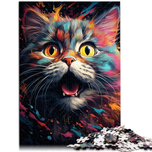 1000-teiliges Puzzle für Erwachsene Bunte Zauberkatze Spielzeug zum Stressabbau 26 x 38 cm einzigartige Geburtstags- und Geschenkideen geeignet für Jugendliche ab 14 Jahren 1000-teiliges Puzzle für Erwachsene Bunte Zauberkatze Spielzeug zum Stressabbau 26 x 38 cm einzigartige Geburtstags- und Geschenkideen geeignet für Jugendliche ab 14 Jahren von DLBHSG