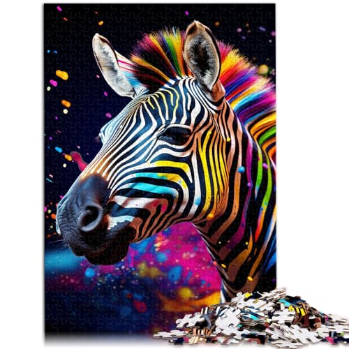 1000-teiliges Puzzle für Erwachsene Bunte Zebras Heimdekoration 50 x 75 cm zum Stressabbau schwierige Herausforderung von DLBHSG