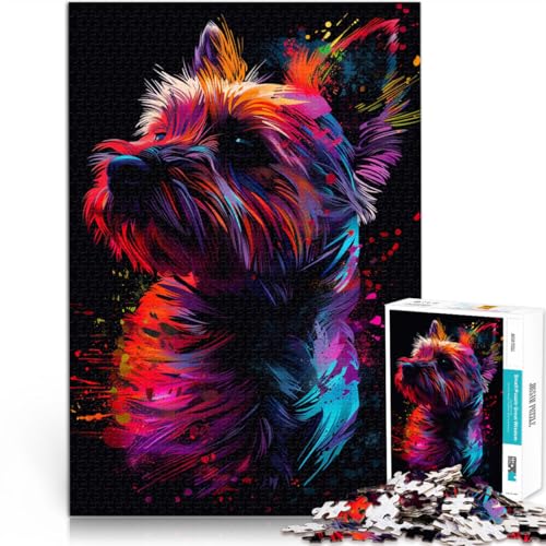 1000-teiliges Puzzle für Erwachsene Cairn Terrier-Hundekunst interessantes Puzzle zur Stressreduzierung 50 x 75 cm Geschenke für Freunde und Familie 1000-teiliges Puzzle für Erwachsene Cairn Terrier-Hundekunst interessantes Puzzle zur Stressreduzierung 50 x 75 cm Geschenke für Freunde und Familie von DLBHSG