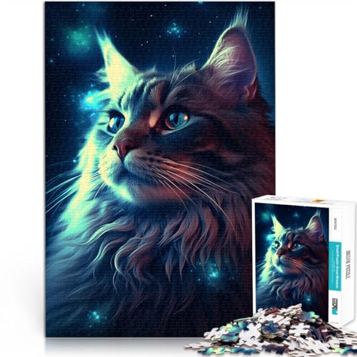1000-teiliges Puzzle für Erwachsene Cosmic Cat-Quizspiel 26 x 38 cm ganze Familie für Teenager ab 14 Jahren 1000-teiliges Puzzle für Erwachsene Cosmic Cat-Quizspiel 26 x 38 cm ganze Familie für Teenager ab 14 Jahren von DLBHSG