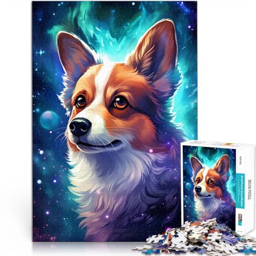 1000-teiliges Puzzle für Erwachsene Cosmic Corgi Lernspielzeug 26 x 38 cm geeignet als Schreibtischdekoration für Teenager ab 14 Jahren von DLBHSG