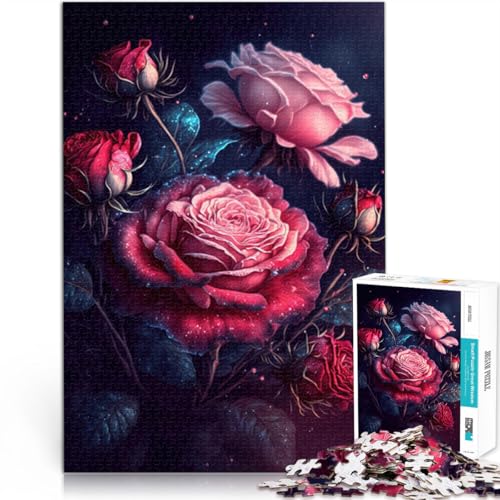 1000-teiliges Puzzle für Erwachsene Cosmic Rose-Quizspiel 50 x 75 cm Herausforderung der Gehirnintelligenz süchtig machendes Spielzeug für Teenager ab 14 Jahren von DLBHSG
