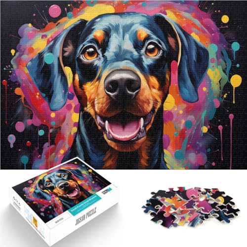 1000-teiliges Puzzle für Erwachsene Deutscher Pinscher Malen Lernspielzeug 50 x 75 cm geeignet als Schreibtischdekoration 1000-teiliges Puzzle für Erwachsene Deutscher Pinscher Malen Lernspielzeug 50 x 75 cm geeignet als Schreibtischdekoration von DLBHSG