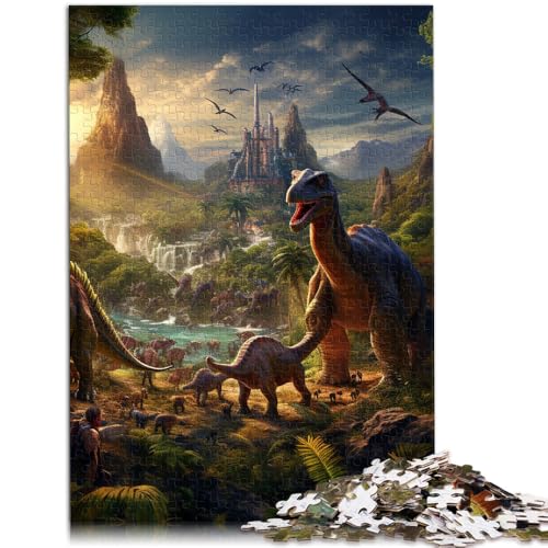 1000-teiliges Puzzle für Erwachsene Dinosaurierwelt-Puzzle praktisches Spiel 26 x 38 cm Lernspiel für Geburtstag Weihnachten von DLBHSG