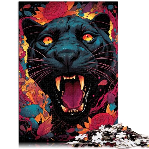 1000-teiliges Puzzle für Erwachsene Doodle Black Panther Stressabbau 50 x 75 cm Stressabbau Staycation Zeitvertreib für 14-Jährige von DLBHSG