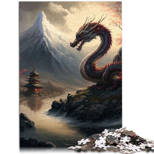 1000-teiliges Puzzle für Erwachsene Drachen asiatisches anspruchsvolles Spiel Puzzles 26 x 38 cm anspruchsvolles Spiel und Familienspiel für Kinder ab 14 Jahren von DLBHSG