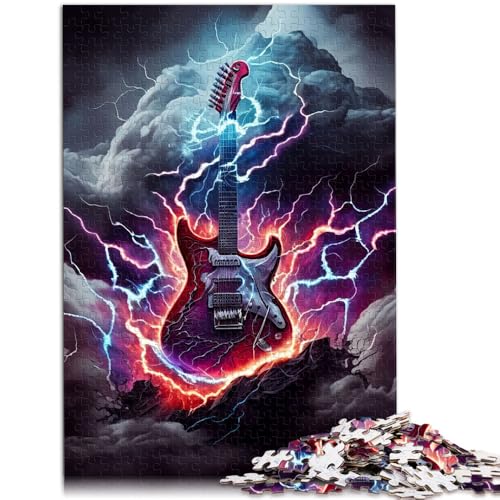 1000-teiliges Puzzle für Erwachsene E-Gitarre Lernspiel Herausforderungsspielzeug 50 x 75 cm einzigartige Geburtstags- und Geschenkideen für 14-Jährige von DLBHSG