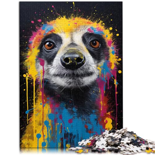 1000-teiliges Puzzle für Erwachsene Erdmännchen buntes Geschenkpuzzle 26 x 38 cm mit passendem Poster und Quizblatt für Teenager ab 14 Jahren 1000-teiliges Puzzle für Erwachsene Erdmännchen buntes Geschenkpuzzle 26 x 38 cm mit passendem Poster und Quizblatt für Teenager ab 14 Jahren von DLBHSG