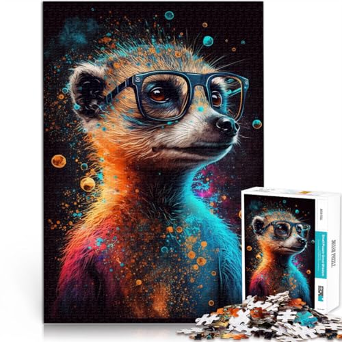 1000-teiliges Puzzle für Erwachsene Erdmännchen mit Brille Denkspiel 50 x 75 cm Lernspiel für Geburtstag Weihnachten für Kinder ab 14 Jahren 1000-teiliges Puzzle für Erwachsene Erdmännchen mit Brille Denkspiel 50 x 75 cm Lernspiel für Geburtstag Weihnachten für Kinder ab 14 Jahren von DLBHSG