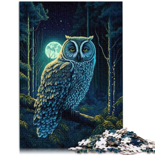 1000-teiliges Puzzle für Erwachsene Eulennacht Puzzle für Lernspiele Herausforderungsspielzeug 50 x 75 cm anspruchsvolles Spiel und Familienspiel 1000-teiliges Puzzle für Erwachsene Eulennacht Puzzle für Lernspiele Herausforderungsspielzeug 50 x 75 cm anspruchsvolles Spiel und Familienspiel von DLBHSG