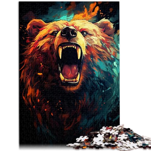 1000-teiliges Puzzle für Erwachsene Fantasie-Bärenkrieger Lernspiele für Zuhause DIY-Spielzeug 26 x 38 cm einzigartige Heimdekoration und Geschenke von DLBHSG