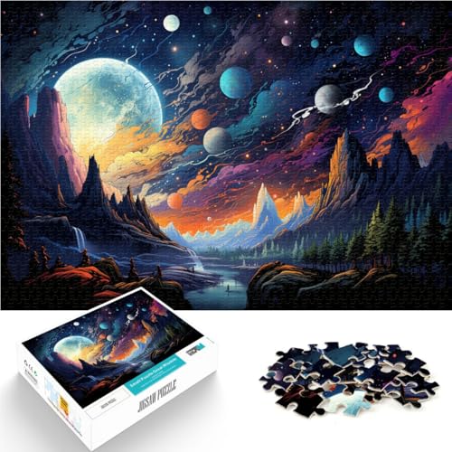 1000-teiliges Puzzle für Erwachsene Fantasie-Berglandschaft Quizspiel 50 x 75 cm Künstlersammlung Bildende Kunst für Kinder ab 14 Jahren von DLBHSG