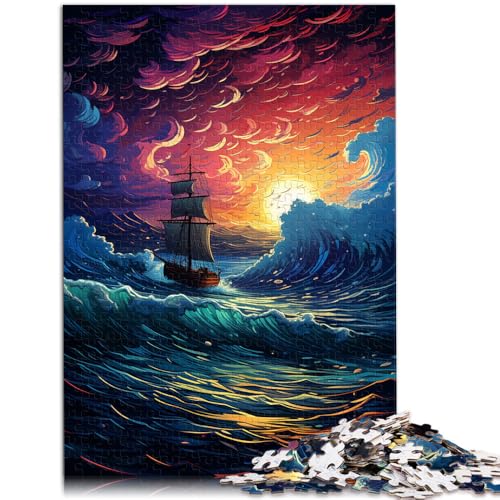 1000-teiliges Puzzle für Erwachsene Fantasie-Segelboot bei Sonnenuntergang Stressabbau 50 x 75 cm mit passendem Poster und Quizblatt 1000-teiliges Puzzle für Erwachsene Fantasie-Segelboot bei Sonnenuntergang Stressabbau 50 x 75 cm mit passendem Poster und Quizblatt von DLBHSG