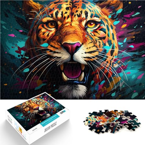 1000-teiliges Puzzle für Erwachsene Fantasy-Kunst Leoparden-Puzzle 50 x 75 cm Künstlersammlung bildende Kunst für Teenager ab 14 Jahren 1000-teiliges Puzzle für Erwachsene Fantasy-Kunst Leoparden-Puzzle 50 x 75 cm Künstlersammlung bildende Kunst für Teenager ab 14 Jahren von DLBHSG