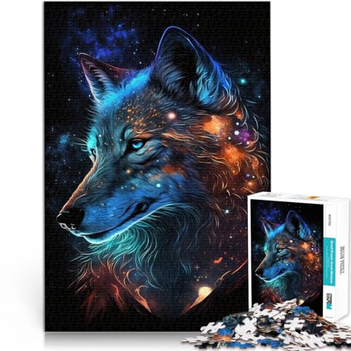1000-teiliges Puzzle für Erwachsene Farb-Galaxie-Wolf-Puzzle für Lernspiele herausforderndes Spielzeug 26 x 38 cm Stressabbau Urlaub zu Hause Zeit totschlagen 1000-teiliges Puzzle für Erwachsene Farb-Galaxie-Wolf-Puzzle für Lernspiele herausforderndes Spielzeug 26 x 38 cm Stressabbau Urlaub zu Hause Zeit totschlagen von DLBHSG