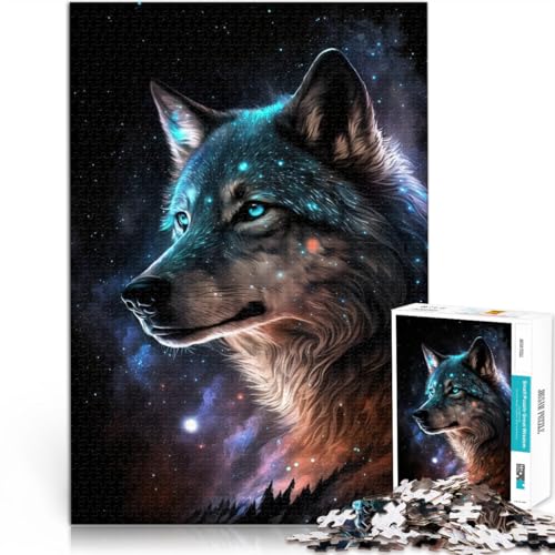 1000-teiliges Puzzle für Erwachsene Farbgalaxie-Wolf anspruchsvolles Spielpuzzle 50 x 75 cm Stressabbau schwierige Herausforderung für Kinder ab 14 Jahren 1000-teiliges Puzzle für Erwachsene Farbgalaxie-Wolf anspruchsvolles Spielpuzzle 50 x 75 cm Stressabbau schwierige Herausforderung für Kinder ab 14 Jahren von DLBHSG