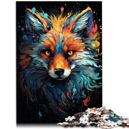 1000-teiliges Puzzle für Erwachsene Farbmalerei Fuchs Familienunterhaltungsspielzeug 50 x 75 cm ganze Familie von DLBHSG