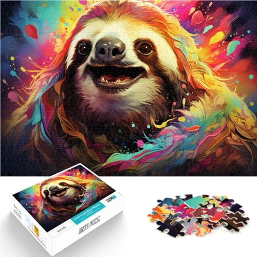1000-teiliges Puzzle für Erwachsene Faultier-Puzzle Spielzeug 26 x 38 cm ganze Familie für 14-Jährige von DLBHSG