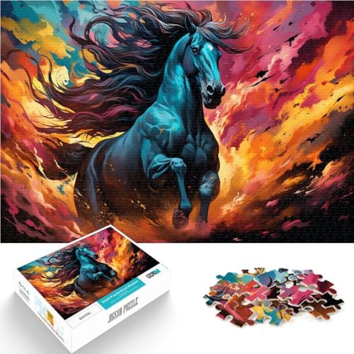 1000-teiliges Puzzle für Erwachsene Feuerpferd Lernspiele Heimdekoration Puzzle 26 x 38 cm anspruchsvolles Spiel und Familienspiel 1000-teiliges Puzzle für Erwachsene Feuerpferd Lernspiele Heimdekoration Puzzle 26 x 38 cm anspruchsvolles Spiel und Familienspiel von DLBHSG