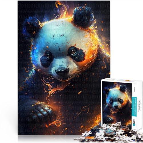 1000-teiliges Puzzle für Erwachsene Feuertier-Panda Dekomprimierendes intellektuelles Lernspielzeug 50 x 75 cm tolles Geschenk für die ganze Familie von DLBHSG