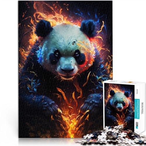 1000-teiliges Puzzle für Erwachsene Feuertier-Panda Lernspiel Herausforderungsspielzeug 50 x 75 cm zum Stressabbau schwierige Herausforderung für 14-Jährige von DLBHSG